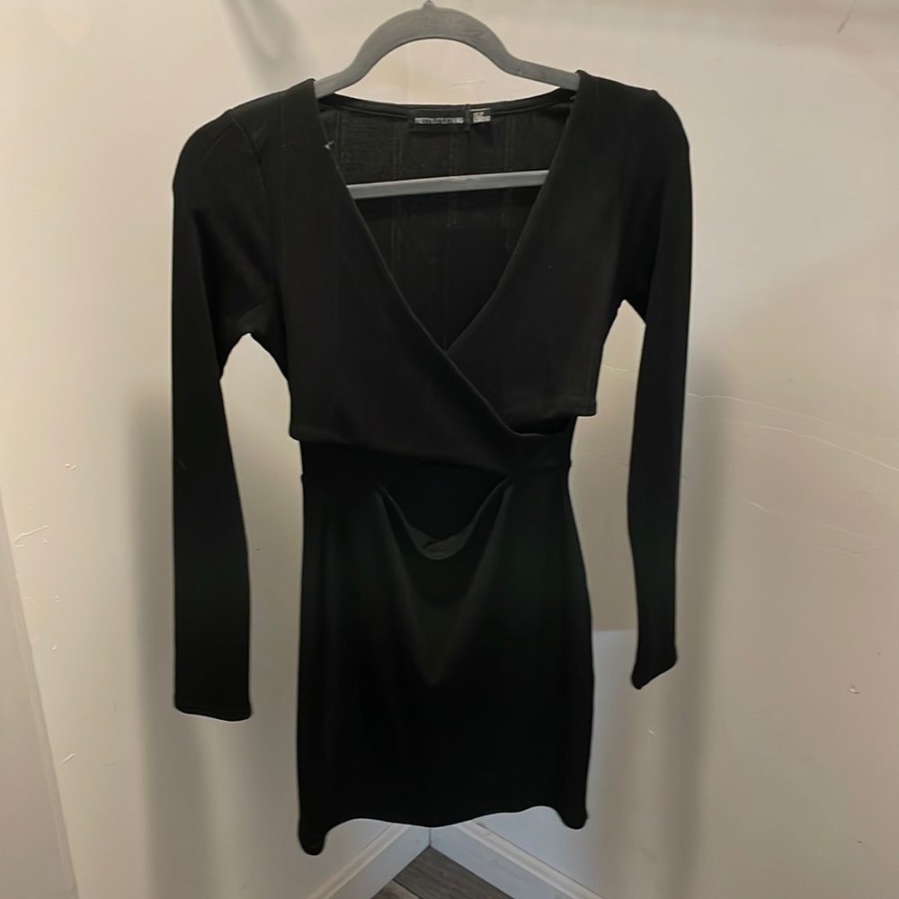 Black crisscross dress